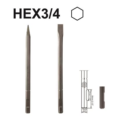 HEX3/4 Chisels