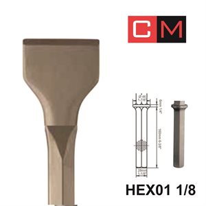 HEX01 1 / 8; Flat Chisel; 3 1 / 2x21