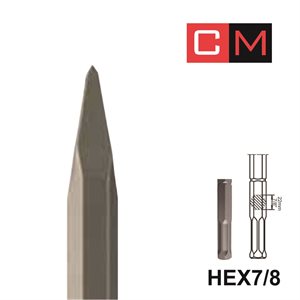 "HEX7 / 8; Pointed chisel; 14"""