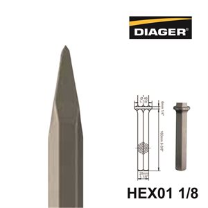 HEX28; Pointed Chisel ; 1 1 / 8x22