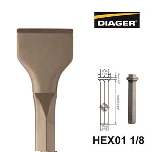 HEX28; Flat Chisel l; 3 1 / 2x21